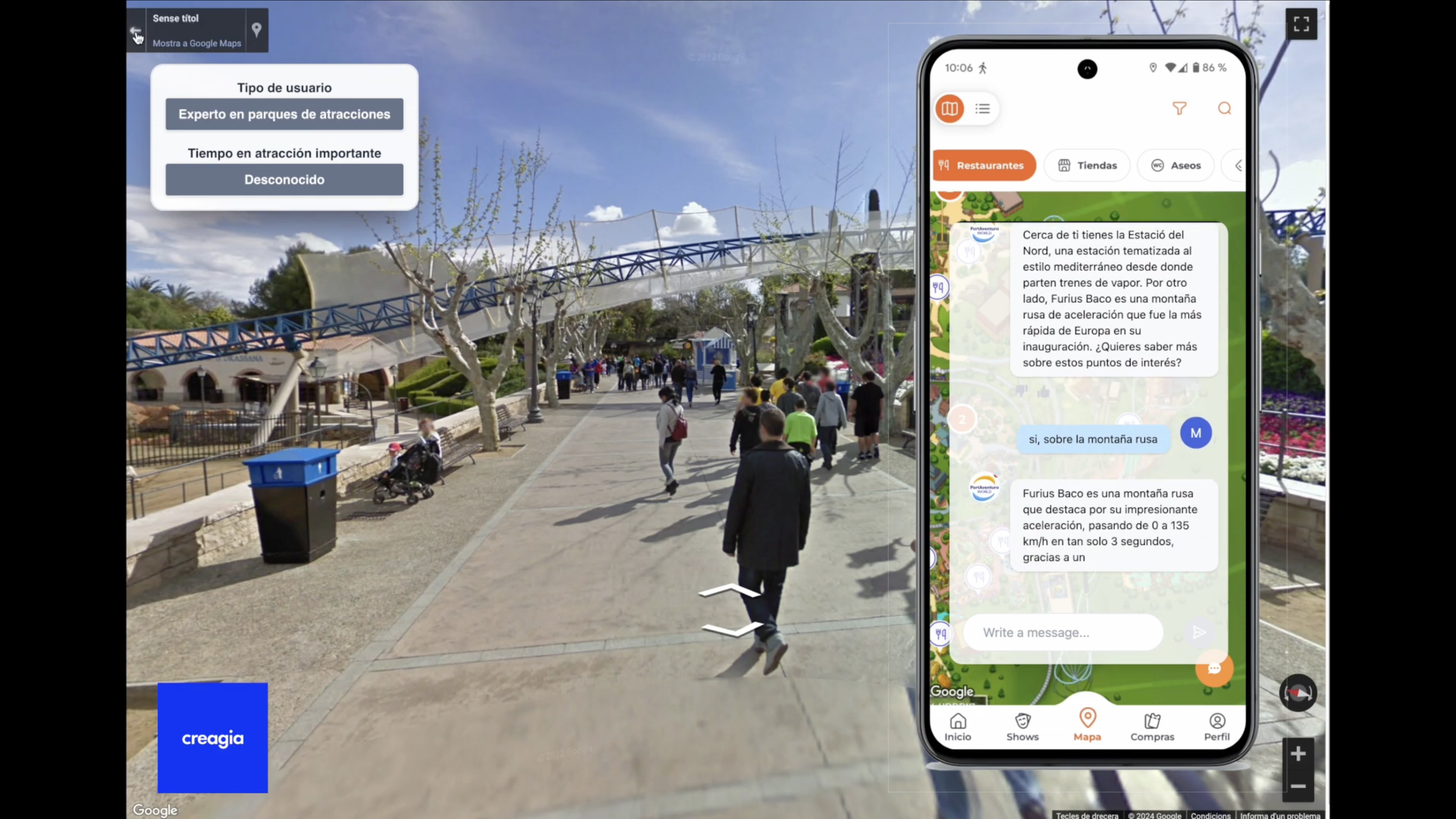 An AI assistant to accompany you during your visit to PortAventura (POC)